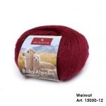 Baby Alpaka Strickwolle Weinrot