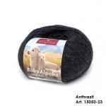 Baby Alpaka Strickwolle Anthrazit