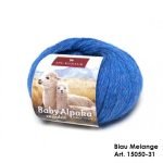 Baby Alpaka Strickwolle Blaumelange