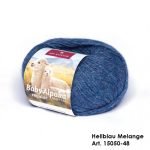 Baby Alpaka Strickwolle Hellblaumelange
