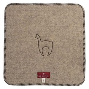 gefilzte Hockerauflagen aus Alpakawolle