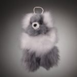 Alpakafell Teddy klein Grauweis