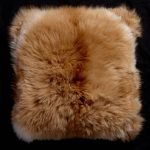 Baby Alpakafell Kissen Braun