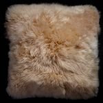 Baby Alpakafell Kissen Champagner