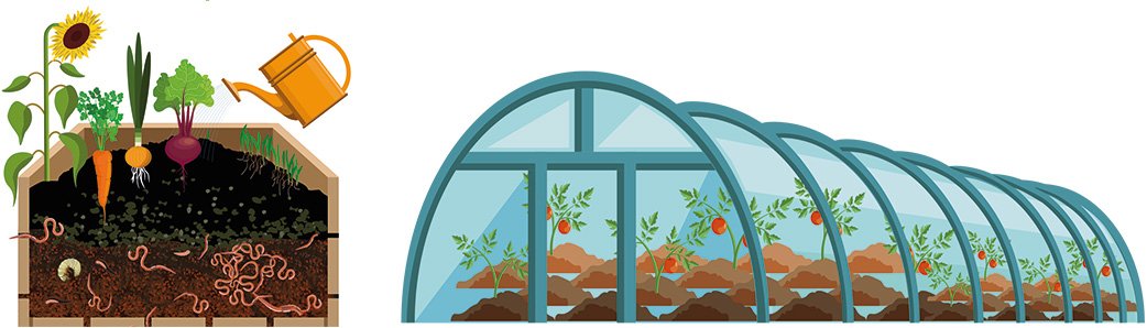 Alparama Terra-Preta Anwendung Hochbeet & Gewächshäusern